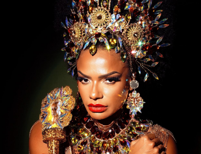 Quitéria Chagas celebra a força do legado da primeira rainha do Carnaval no Baile da Vogue: “Inabalável”