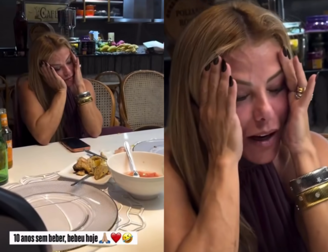 Poliana Rocha relembra com bom humor sua experiência com bebida depois de uma década sóbria: “Fui enganada”