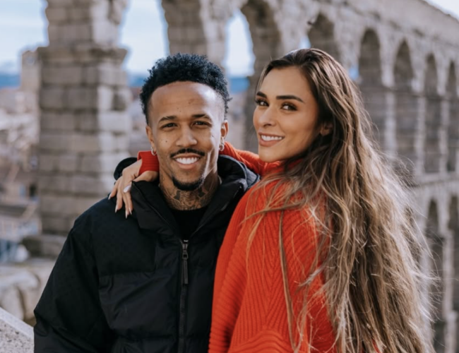 Tainá Militão e Éder Militão aparecem descontraídos após atleta rebater denúncias