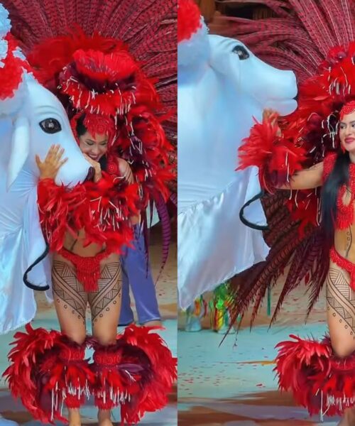 Parintins: Isabelle Nogueira se despede da coroa de cunhã-poranga em um momento de emoção