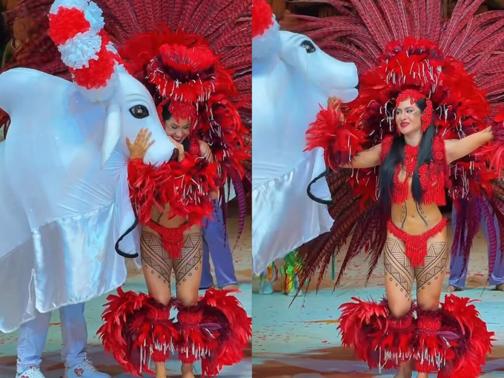 Isabelle Nogueira se despede do cargo de cunhã-poranga em Parintins com muita emoção