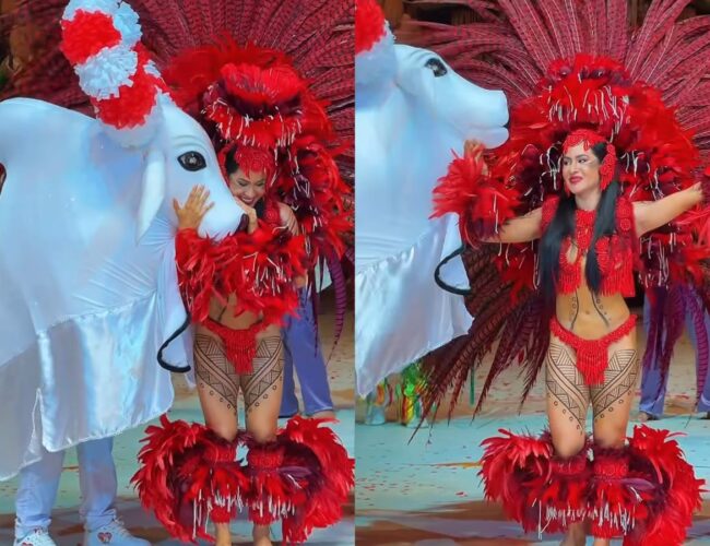 Isabelle Nogueira se despede do cargo de cunhã-poranga em Parintins com muita emoção