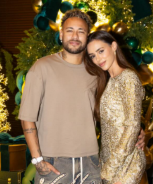 Neymar e Bruna Biancardi comemoram um ano de amor ao lado de Mel!