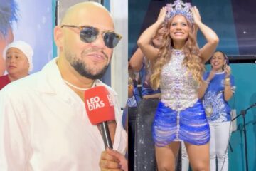 Gominho celebra a coroação de Lexa em escola de samba e exalta seu esforço: “Lutou intensamente