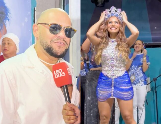 Gominho celebra a coroação de Lexa em escola de samba e exalta seu esforço: “Lutou intensamente