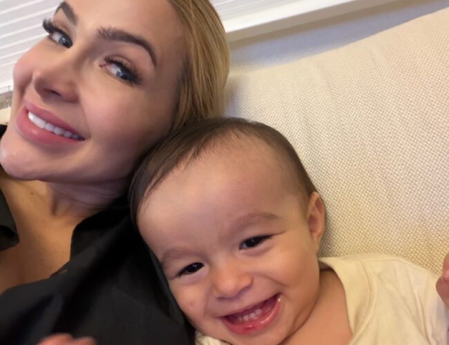 Mila Braga, esposa de Yudi Tamashiro, reflete sobre a maternidade: “O relógio não para